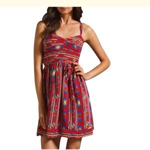 Amanda Uprichard Aztec silk multi color dress